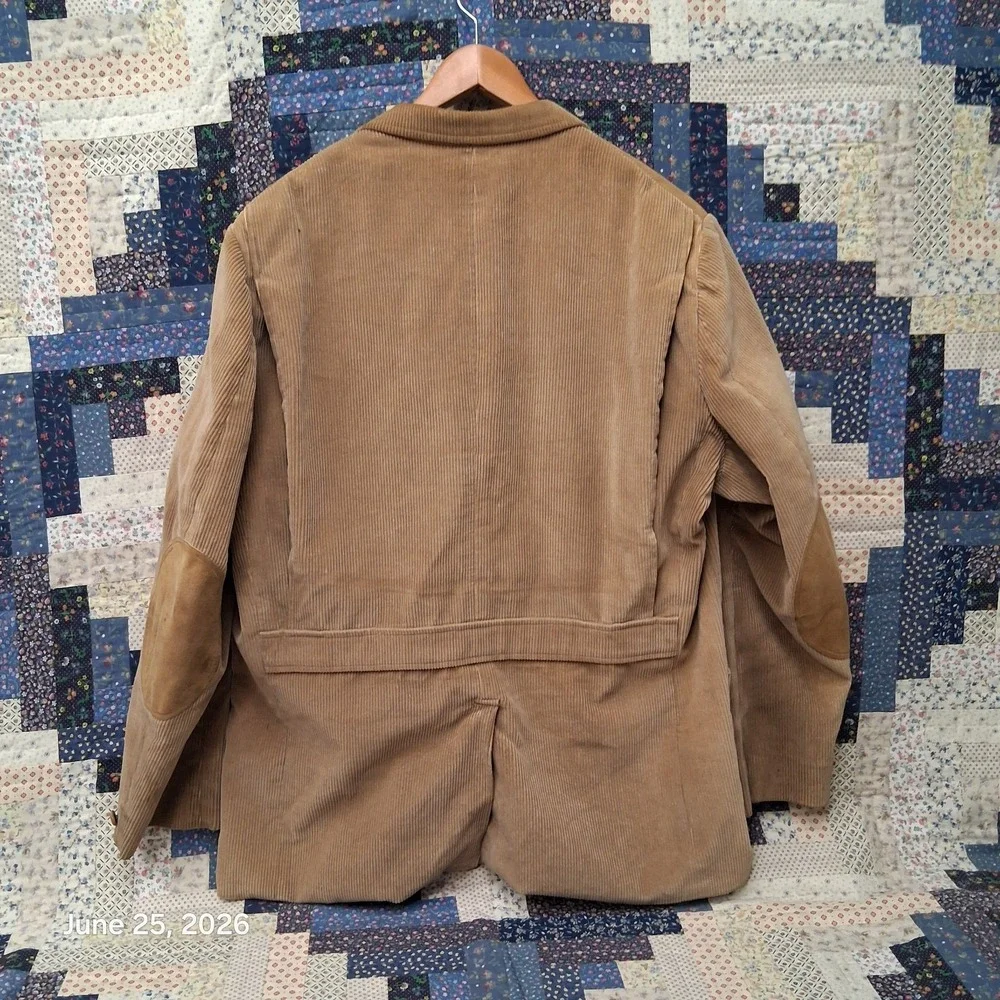 True Vintage 60s Eddie Bauer Corduroy Blazer Size 44 Long Pheasant Lined